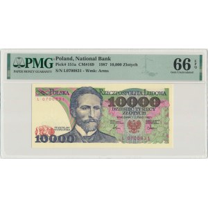 10.000 złotych 1987 - L - PMG 66 EPQ