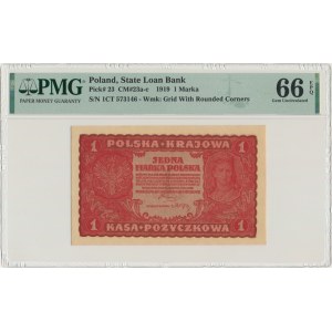 1 marka 1919 - I Serja CT - PMG 66 EPQ