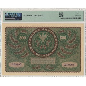 500 marek 1919 - II Serja Q - PMG 65 EPQ - rzadsza