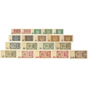 Set, 1-500 gold 1946-48 (19 pieces).