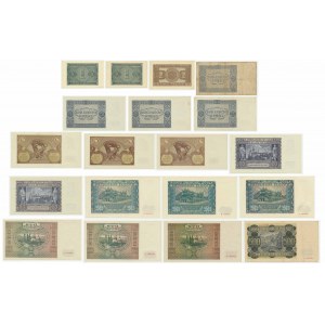 Zestaw, 1-500 złotych 1940-41 (19 szt.)