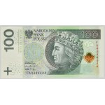 100 złotych 2018 - FA 4444444 - SOLID