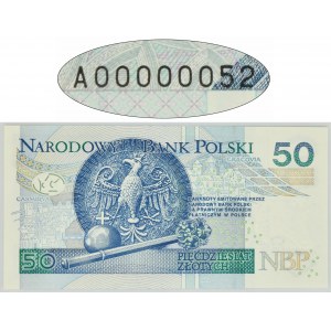 50 złotych 2012 - AO0000052 - niski numer - ciekawostka