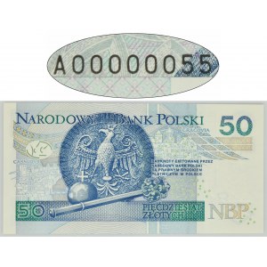 50 złotych 2012 - AO0000055 - niski numer - ciekawostka