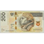 200 złotych 2015 - AS 3333333 - SOLID