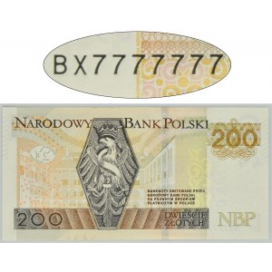 200 złotych 2015 - BX 7777777 - SOLID