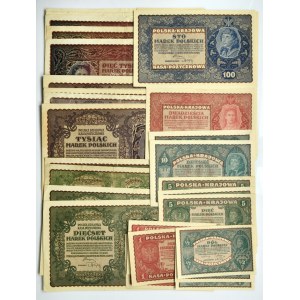 Zestaw, 1/2 - 5.000 marek 1919-20 (31 szt.)