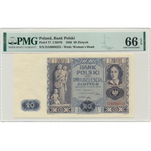 20 złotych 1936 - DA - PMG 66 EPQ