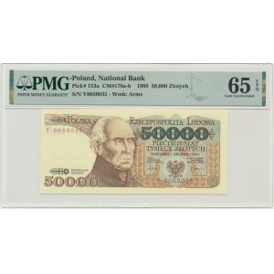 50.000 złotych 1989 - Y - PMG 65 EPQ