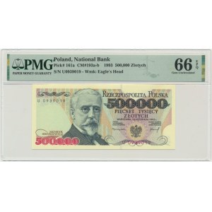 500,000 PLN 1993 - U - PMG 66 EPQ