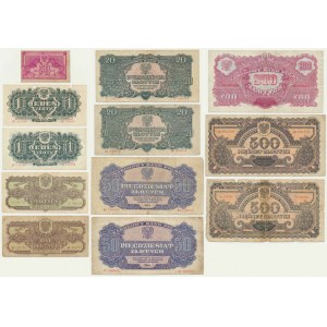 Set, 50 pennies - 500 1944 zlotys (12 pieces).