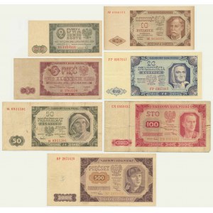 Komplet, 2 - 500 złotych 1948 (7 szt.)