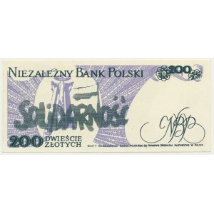 Solidarność, cegiełka 200 złotych 1986 - Bujak -