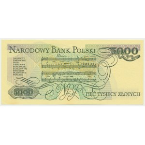 5.000 złotych 1988 - CP - pierwsza seria rocznika - inny odcień papieru