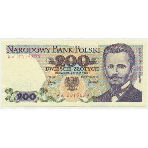 200 złotych 1976 - AA - bardzo rzadkie