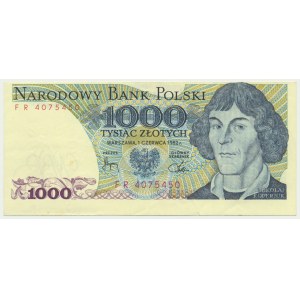 1.000 złotych 1982 - FR - destrukt