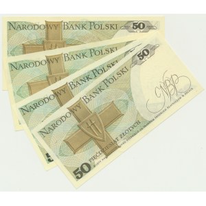Zestaw, 50 złotych 1975-82 (4 szt.)