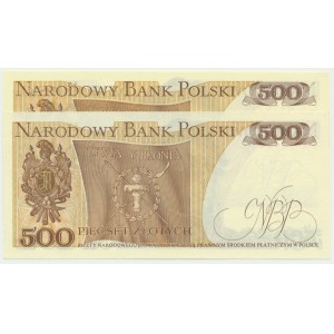 Zestaw, 500 złotych 1979-82 - CA i CY (2 szt.)