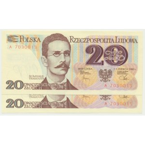 20 złotych 1982 - A (2 szt.)