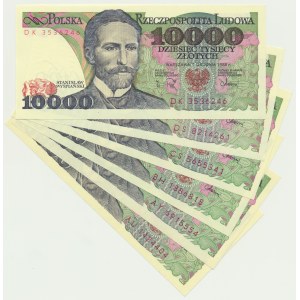 10.000 złotych 1988 (6 szt.)