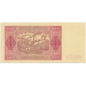 100 złotych 1948 - HF - papier prążkowany