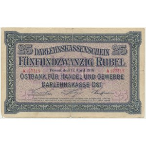 Posen, 25 Rubles 1916 - A