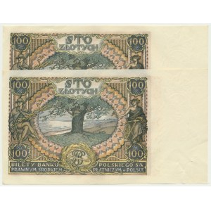 100 złotych 1934 - Ser.C.J. - bez dodatkowych znw. (2 szt.)