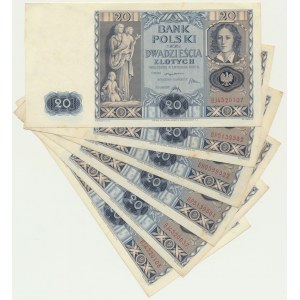20 złotych 1936 (6 szt.)