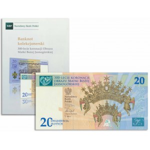 20 złotych 2017 - 300-lecie koronacji Obrazu Matki Boskiej Jasnogórskiej -