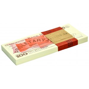 Niepełna paczka bankowa 100 złotych 1986 - PE - (99 szt.)