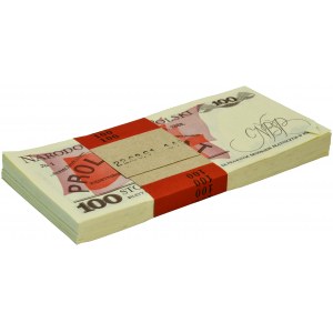 Paczka bankowa 100 złotych 1988 - RD - (100 szt.)