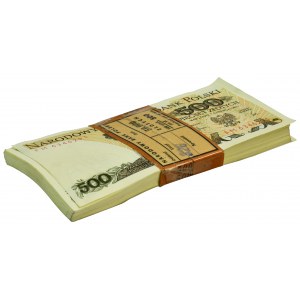 Paquet bancaire incomplet 500 zloty 1982 - FM - (83 pièces).