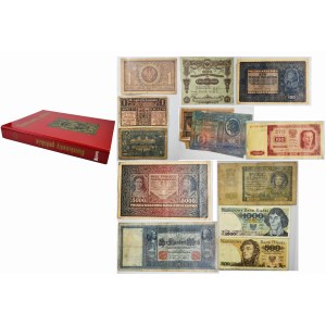 Klaser z banknotami polskimi i zagranicznymi (ok. 90 szt.)