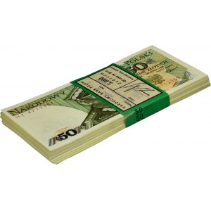Paczka bankowa 50 złotych 1988 - HY - (100 szt.)