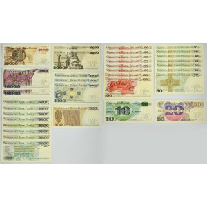 Zestaw, 10-20.000 złotych 1975-89 (ok. 35 szt.)