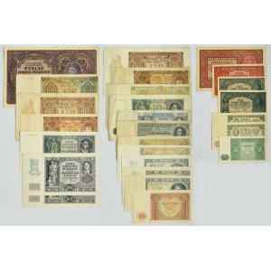 Zestaw, 1/2 marki - 100 złotych 1919-48 (26 szt.)