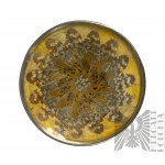 Decorative plate decorated with butterfly wings