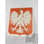 Vintage - Set of 4 emblems of the Republic of Poland National Eagle