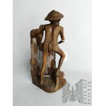 Exotic Wooden Figure - Chinese Fisherman