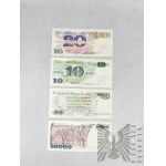 Bankovky Poľskej ľudovej republiky - 10, 20, 5000, 100000 zlotých