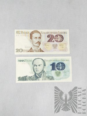 Set of PRL Poland banknotes - 10, 20 PLN