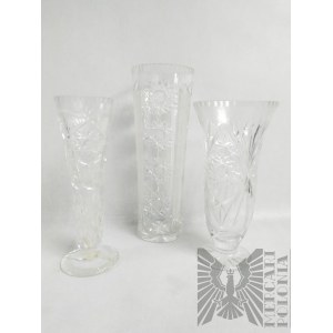 PRL - 3 vintage crystal vases