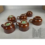 PRL - Zestaw Ceramicznych Talerzy Pruszków wzór Aztecki