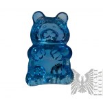 Skleněný modrý medvídek Haribo - Leonardo