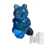 Sklenený modrý medvedík Haribo - Leonardo