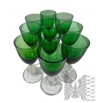 PRL - Sada zelených pohárov na likér/vodku