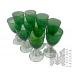 PRL - Set grüner Gläser für Likör/Wodka