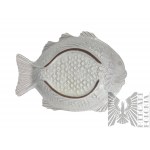 Fayence-Platte in Fischform