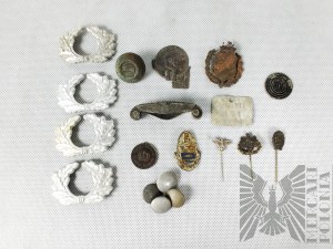 Set of badges, hardware etc Third Reich