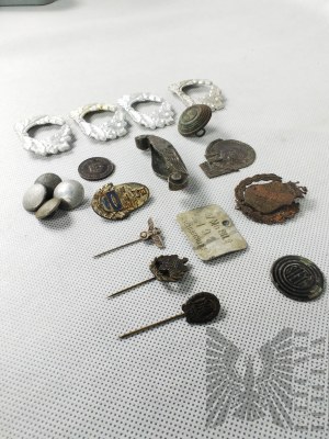 Set of badges, hardware etc Third Reich
